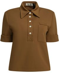 Miu Miu - Polo Shirt With Buttons - Lyst