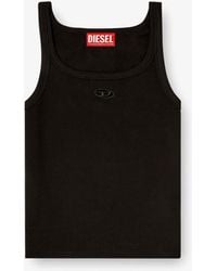 DIESEL - T-Wife-Od Ribbed Cotton Tank Top - Lyst