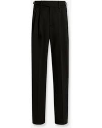 Dolce & Gabbana - Virgin Wool Trousers With Frontal Pinces - Lyst