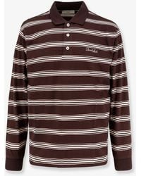 DUNST - Cotton Polo Shirt With Striped Pattern - Lyst