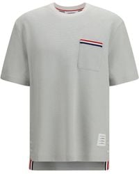 Thom Browne - Short-Sleeve Cotton-Linen T-Shirt - Lyst
