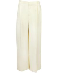 Dior - Wide Fit Wool-Silk Pants - Lyst