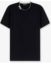 Dolce & Gabbana - Cotton T-Shirt With Contrasting Profile - Lyst
