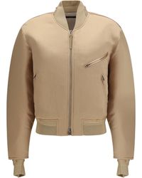 Tom Ford - Satin Aviator Bomber Jacket Buff - Lyst