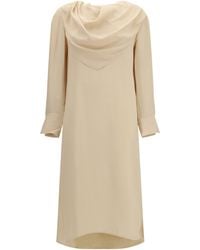 Acne Studios - Draped Backless Midi Dress Sand - Lyst