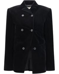 KHAITE - Rolo Stretch-Velvet Jacket - Lyst