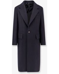 Hevò - Virgin Wool Coat With Satin Lining - Lyst