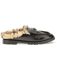 Pinko - Nora Padded Leather Sabots - Lyst