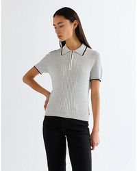 Wrangler - Slim Quarter Zip Polo - Lyst