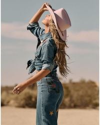 Wrangler - Lainey Wilson X Emb Wide Leg Jean - Lyst