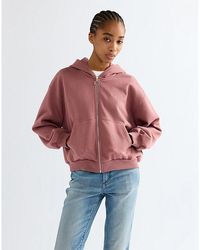 Wrangler - Oversized Zip Up Hoodie - Lyst