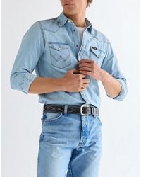 Wrangler - Western Stitch Leather Belt - Lyst