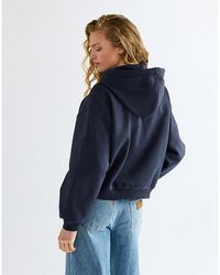 Wrangler - Oversized Zip Up Hoodie - Lyst