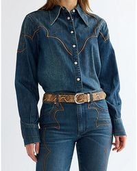 Wrangler - Snake Leather Belt - Lyst