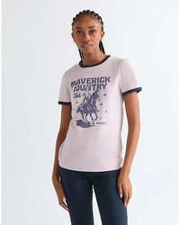 Wrangler - Slim Ringer Tee - Lyst