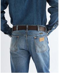 Wrangler - Oversized Buckle Leather Belt - Lyst