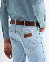 Wrangler - Western Stitch Leather Belt - Lyst
