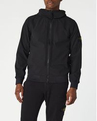 stone island shell jacket black