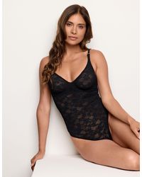 Yamamay - Body in pizzo nero con ferretto Stretch Lace - Lyst