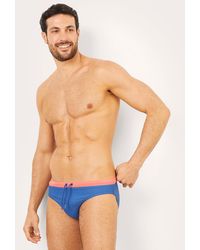 Yamamay - Costume slip con fascia a contrasto Passepartout - Lyst