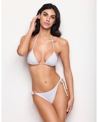 Yamamay - Costume slip da donna con lacci Textured - Lyst