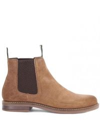barbour farsley leather chelsea boots in black