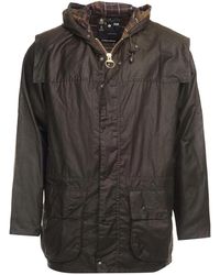 Barbour Classic Durham Wax Jacket Olive in Black for Men | Lyst