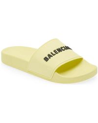 balenciaga slides beige womens