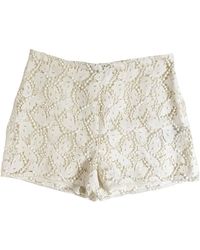 Valentino Lace Floral Shorts White