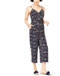 Denim Supply Ralph Lauren Floral Print Racerback Jumpsuit Lyst