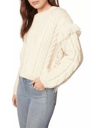 cupcakes and cashmere Womens Belen Ruffle Detail Knit Top 