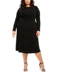 Alfani Plus Size Twist-waist Dress - Black
