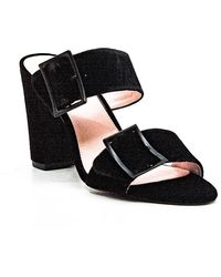 Avec Les Filles Millie Block Heel Sandals - Black