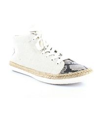Dolce Vita Akello Espadrille High Top Sneakers - White