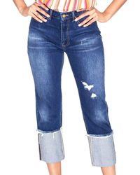RACHEL Rachel Roy March High Rise Wide Cuff Jeans - Blue