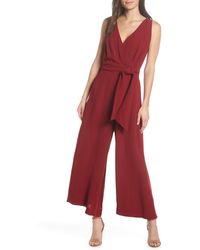 French Connection Bessie Crepe Jumpsuit - Red
