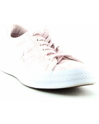 converse one star pony hair leopard print trainers