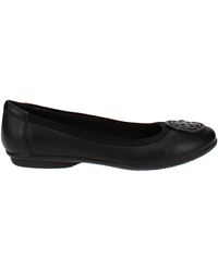 Femmes Clarks Ballerine Plate Lacet Chaussures gracelin Blu