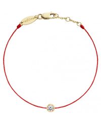 RedLine - Pure Red String Diamond Yellow Gold Bracelet - Lyst