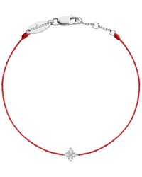 RedLine - Shiny Red String Diamond White Gold Bracelet - Lyst
