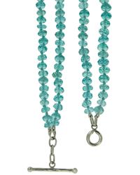 Cathy Waterman - Apatite Beaded Double Strand Platinum Necklace - Lyst