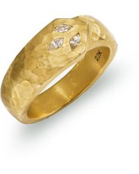 Cathy Waterman - Diamond Closed Garland Yellow Gold Ring - Lyst