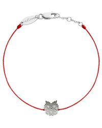 RedLine - Mini Ryu Dragon Red String White Gold Bracelet - Lyst