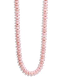 Irene Neuwirth - 8mm Pink Opal Beaded Candy Rose Gold Necklace - Lyst