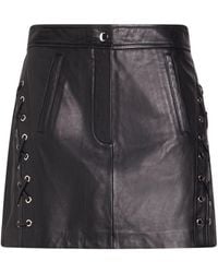 Maje - Mini Skirt Lambskin, Goat Skin - Lyst