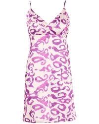 ViCOLO - Ivory Mini Dress Polyester - Lyst