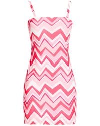 Missoni - Coral Mini Dress Polyester, Elastane - Lyst