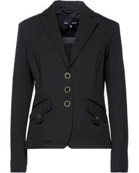 Blue Les Copains Suit Jacket - Black