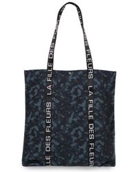 Damen Taschen Tote Taschen La Fille Des Fleurs Synthetik Handtaschen in Blau 
