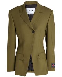 MSGM - Blazer Virgin Wool, Elastane - Lyst